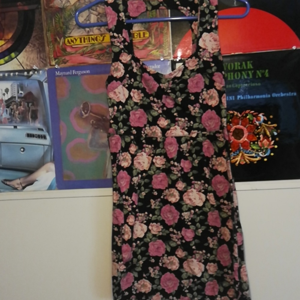 Black Dress with Roses